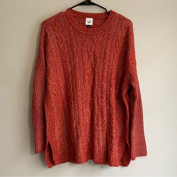 Cabi Playoff Cable Knit Pullover Knit Sweater - Picture 1 of 5